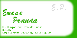 emese prauda business card